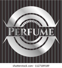 Perfume silver shiny emblem