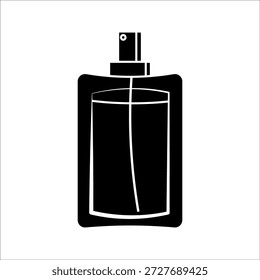 Icono simple del perfume en el fondo blanco