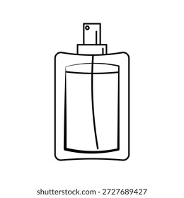 Icono simple del perfume en el fondo blanco