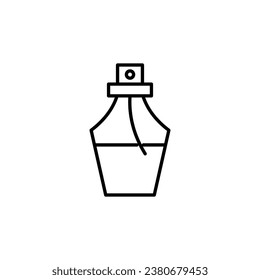 Perfume Simple Minimalistic Outline Icon. Geeignet für Bücher, Läden, Geschäfte. Bearbeitbarer Strich in minimalistischem Rahmenstil. Design-Symbol 