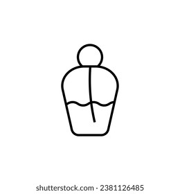 Perfume un símbolo de esquema simple para sitios Web. Adecuado para libros, tiendas, tiendas. Actrazo editable con un estilo de contorno minimalista. Símbolo de diseño 