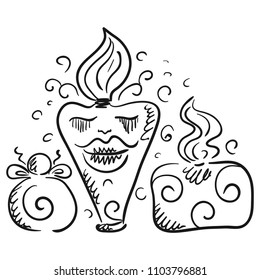 Perfume. Sketch. Vector illustration