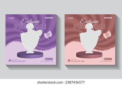 Perfume social media post, New trending perfume design template