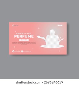 Banner de postagem de web de mídia social Perfume