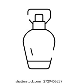 Icono de la botella del aerosol del perfume que presenta un esquema simple para los conceptos de la fragancia, de los cosméticos, de la belleza, y del aroma, convenientes para el Web, el App, y los Elementos del Diseño gráfico