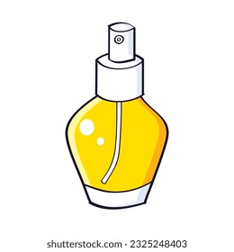 Ilustración vectorial aislada del frasco de aerosol perfume