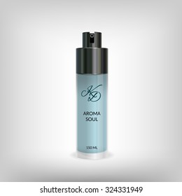  Perfume Spray Bottles in glass and plastic, vector illustration
