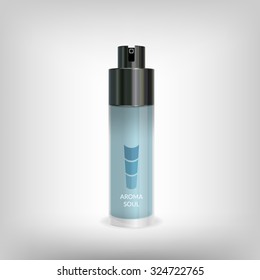  Perfume Spray Bottles in glass and plastic, vector illustration