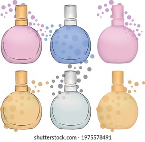 Perfume spray illustrated in vector