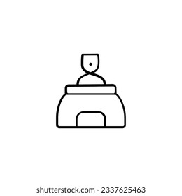 Diseño de iconos de estilo de línea de rociador Perfume