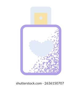 Perfume con efecto spray texturizado. Olor. Ideal para packaging, marca de cosméticos, publicidad de cosméticos y promociones navideñas. Vector