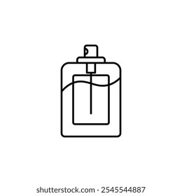 Ícone do vetor de linha fina Perfume.