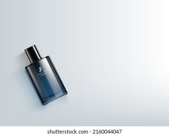 Perfume Transparent Glass Bottle Spray With Cap. EPS10 Vector