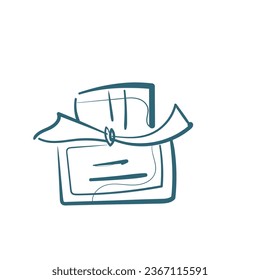 ilustración de doodle de vector de perfume dibujo de línea aislada dibujado a mano