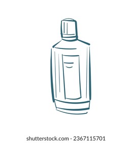 perfume vector doodle illustration isolated line art sketch hand drawn