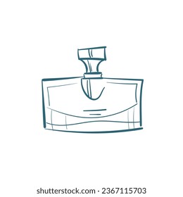 ilustración de doodle de vector de perfume dibujo de línea aislada dibujado a mano