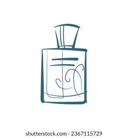 perfume vector doodle illustration isolated line art sketch hand drawn