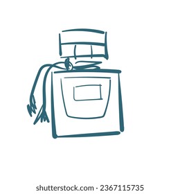 perfume vector doodle illustration isolated line art sketch hand drawn