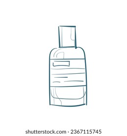 perfume vector doodle illustration isolated line art sketch hand drawn