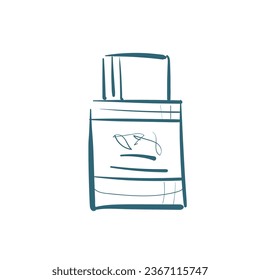 perfume vector doodle illustration isolated line art sketch hand drawn
