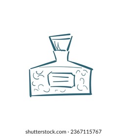 perfume vector doodle illustration isolated line art sketch hand drawn