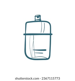 ilustración de doodle de vector de perfume dibujo de línea aislada dibujado a mano