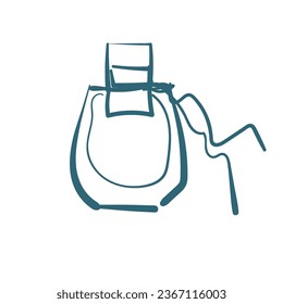 perfume vector doodle illustration isolated line art sketch hand drawn