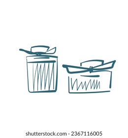 ilustración de doodle de vector de perfume dibujo de línea aislada dibujado a mano