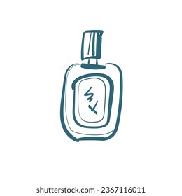 perfume vector doodle illustration isolated line art sketch hand drawn