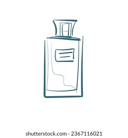 perfume vector doodle illustration isolated line art sketch hand drawn