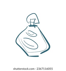perfume vector doodle illustration isolated line art sketch hand drawn