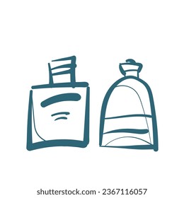perfume vector doodle illustration isolated line art sketch hand drawn