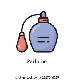 Perfume  Vector Filled Outline Icon Design illustration. Housekeeping Symbol on White background EPS 10 File