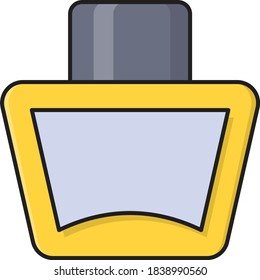 perfume vector flat color icon