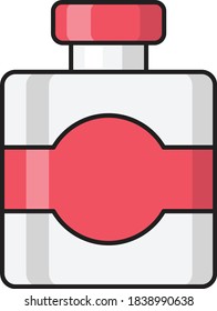 perfume vector flat color icon