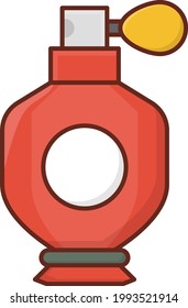 perfume vector flat colour icon