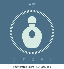 Perfume vector icon. Flat design style