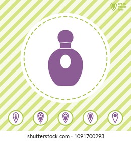 Perfume vector icon. Flat design style