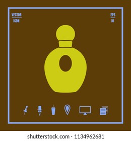 Perfume vector icon. Flat design style