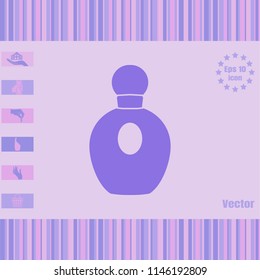 Perfume vector icon. Flat design style