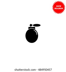 Perfume vector icon isolated on white background.