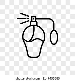 Perfume vector icon on transparent background, Perfume icon