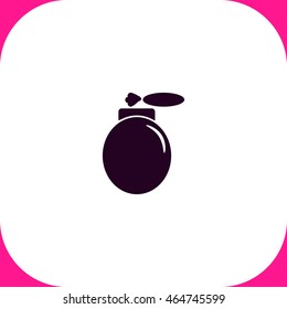 Perfume vector icon on white background.