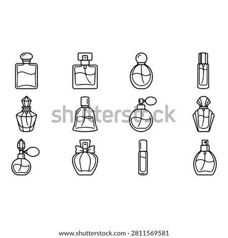 Perfume Vector Icon Set – Fragrance, Scent and Beauty Icons