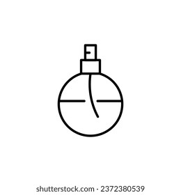 Icono de vector perfume para tiendas y tiendas. Adecuado para libros, tiendas, tiendas. Actrazo editable con un estilo de contorno minimalista. Símbolo de diseño 