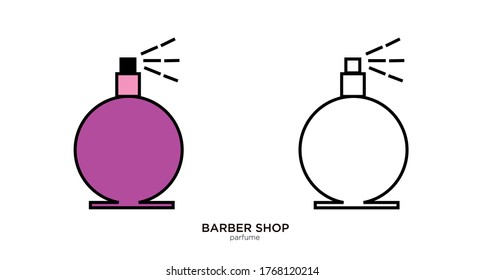 Perfume vector illustration lineal color and filled design