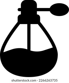 ilustración de perfume Vector en un fondo transparente. Símbolos de calidad superior. Iconos vectoriales de glifos para diseño de conceptos y gráficos. 
