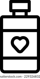 ilustración de perfume Vector en un fondo transparente.Símbolos de calidad premium.Icono de vector de línea delgada para el concepto y el diseño gráfico.