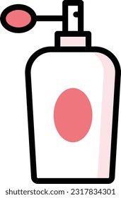 perfume Vector illustration on a transparent background. Premium quality symmbols. Line Color vector icons for concept and graphic design.