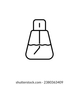 Perfume Vector Symbol. Suitable for books, stores, shops. Editable stroke in minimalistic outline style. Symbol for design 